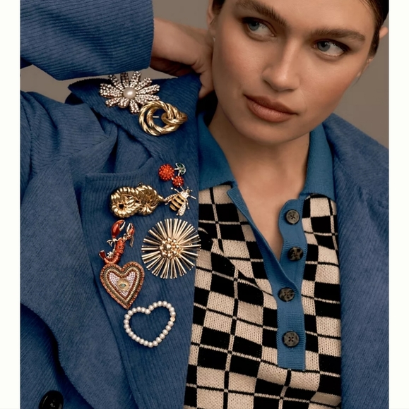 Anthropologie Pearl Heart Brooch - Picture 2 of 5